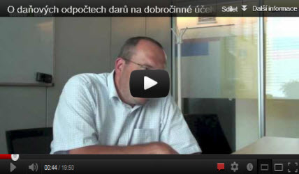 O daňových odpočtech darů na dobročinné účely s&nbsp;auditorem Petrem Duchkem